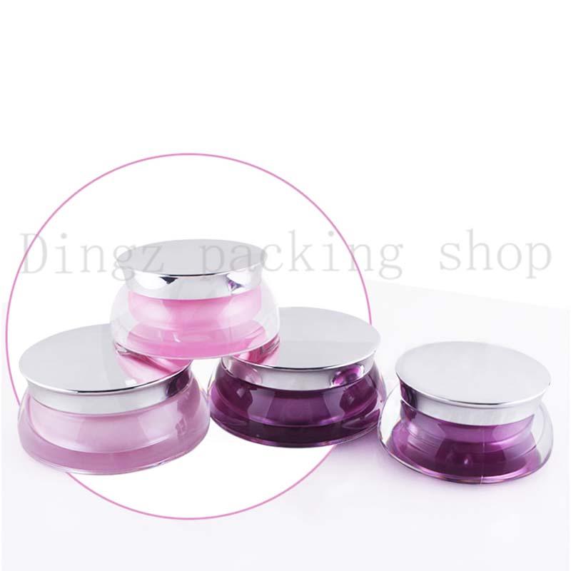 20Pcs 15g Portable Plastic Cosmetic Empty Jar Pot Box Makeup Nail Art Cosmetic Bead Storage Container Round Bottle