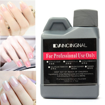 Professional 120ml Clear Acrylic Liquid For Nail Art Powder Care Tool
