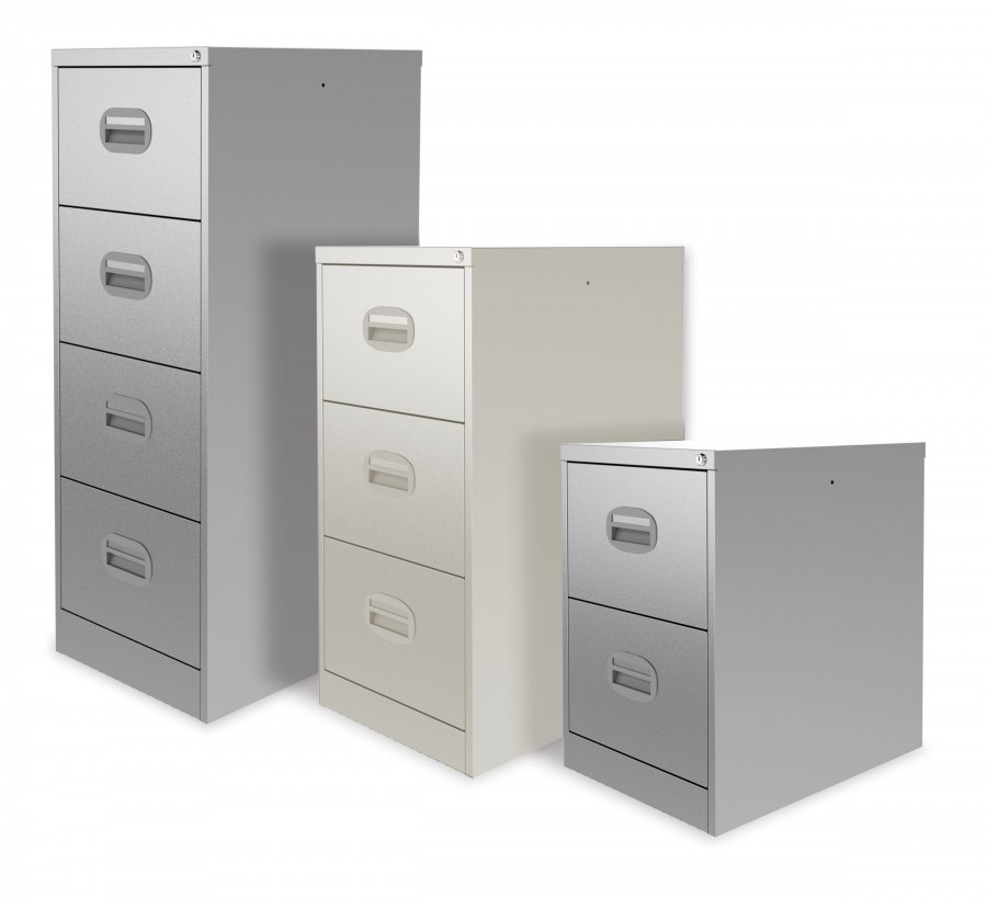 3 Drawer Lockable Filing Cabinet- Satin White