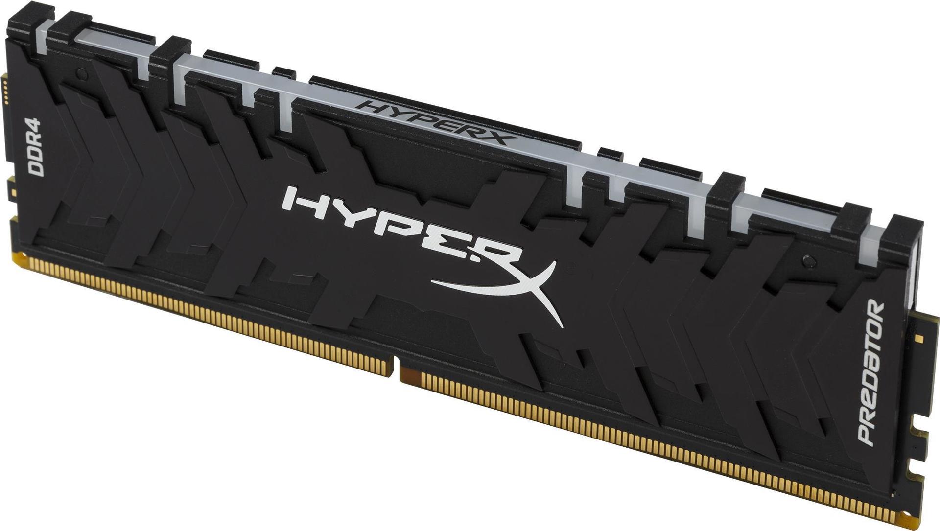 HyperX Predator RGB - DDR4 - 16GB: 2 x 8GB - DIMM 288-PIN - 3200 MHz / PC4-25600 - CL16 - non-ECC - Schwarz (HX432C16PB3AK2/16)
