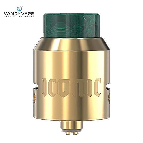 Authentic Vandy Vape Iconic RDA 24mm Diameter Rebuildable Dripping Atomizer - Golden Color