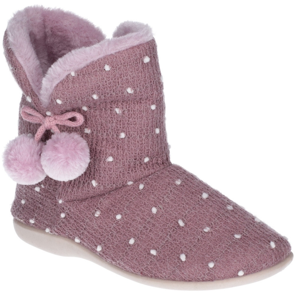 Fleet & Foster Womens Vancouver Knitted Warm Bootie Slippers UK Size 7 (EU 40)