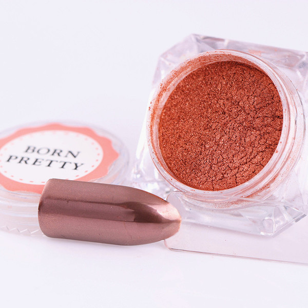 born pretty rose gold bronze mirror nail glitter powder manicure nail art glitter chrome pigment powder