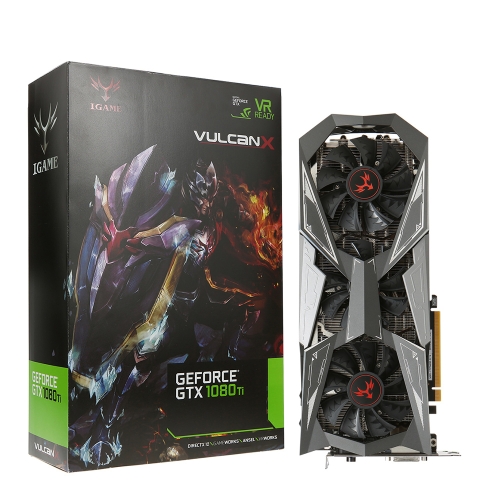 Colorful iGame GTX1080Ti Vulcan X OC 1620-1733MHz 11G 352bit Video Graphics Card