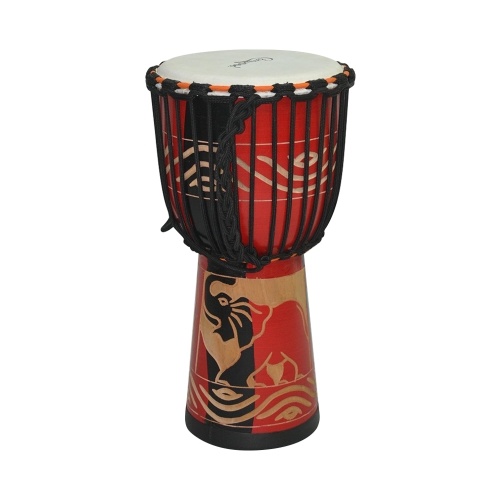 Camwood 8 pouces en bois africain tambour Djembe Bongo Congo tambour à main