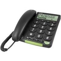 DORO PhoneEasy 312cs - Telefon mit Schnur mit Rufnummernanzeige - Schwarz (380005)