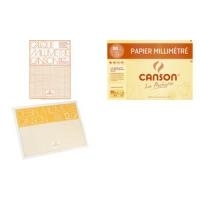 CANSON Millimeterpapier, 650 x 500 mm, 100 g-qm Farbe: dunkelbraun, Inhalt: 50 Blatt (64105)