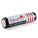 Pila UltraFire BRC 18650 3.7V Li-ion Recargable (Negra, 3600mAh)