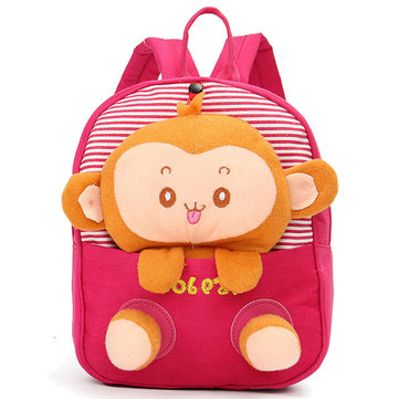 Mini 3D Kindergarten Kids Baby Children Cartoon Canvas Backpack Shoulder Animal Outdoor Schoolbags