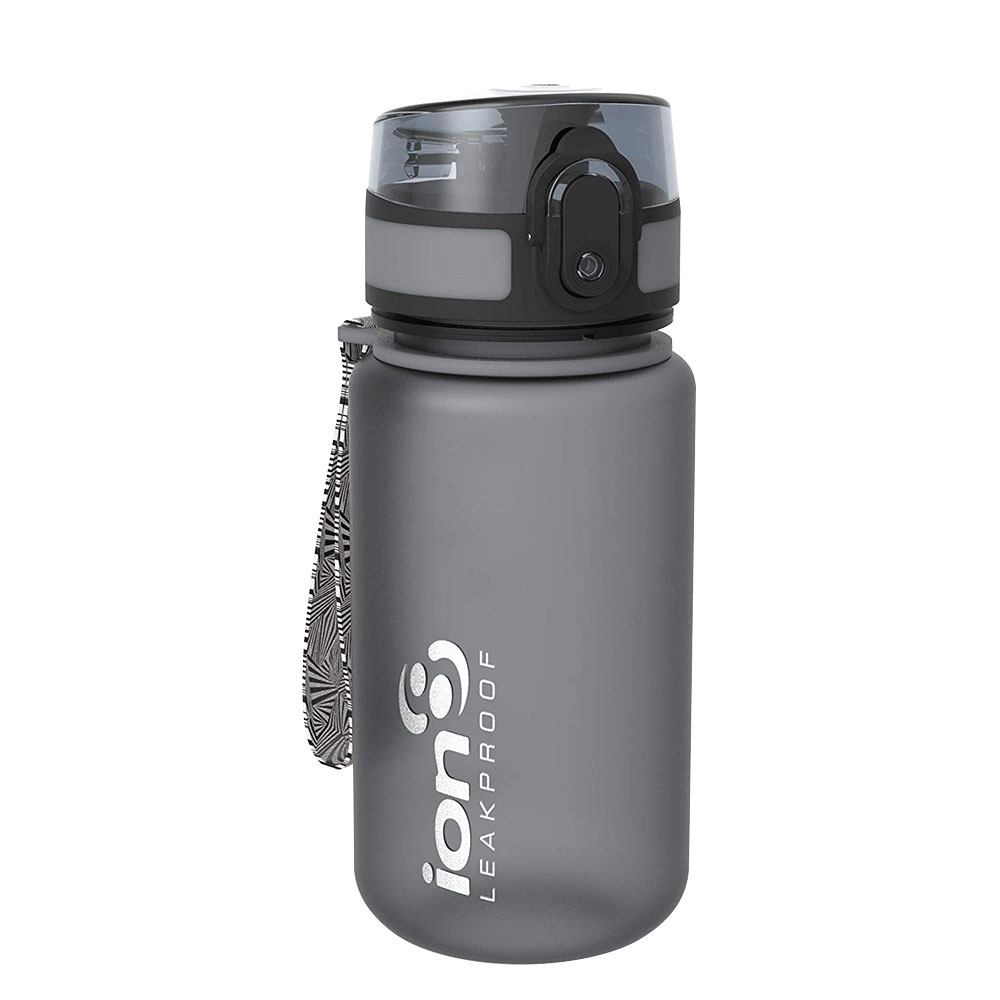 Ion8 Leak Proof Kids Drinks Flask or Cold Water Bottle. Non Toxic BPA Free 350ml - Grey