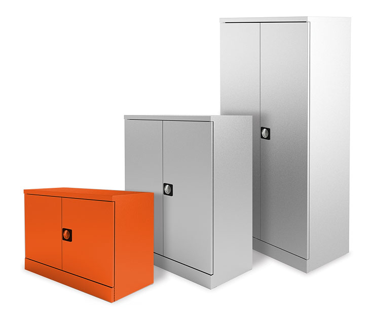 Silverline Sienna Orange Lockable Storage Cupboard 690mm Assembled
