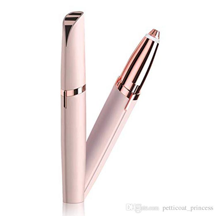 Shop hot new TV Ms. mini electric lipstick type eyebrow trimmer shaving rose gold face hair removal device