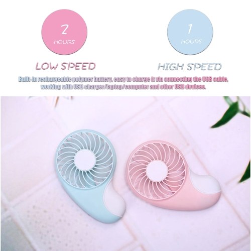 Small Pocket Mini Personal Fan Handheld Portable Fans with Carrying Lanyard 2 Speed Controlling Rechargeable USB Cooling Fan for Home Office Travel Outdoor Camping