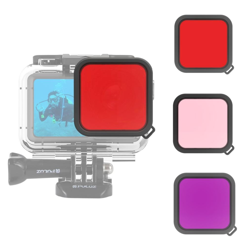 For DJI Osmo Action Camera PULUZ Housing Diving Color Lens Filter Accessories for Underwater Photography Tourist