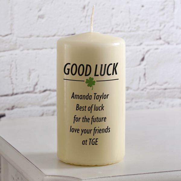 Personalised Good Luck Candle
