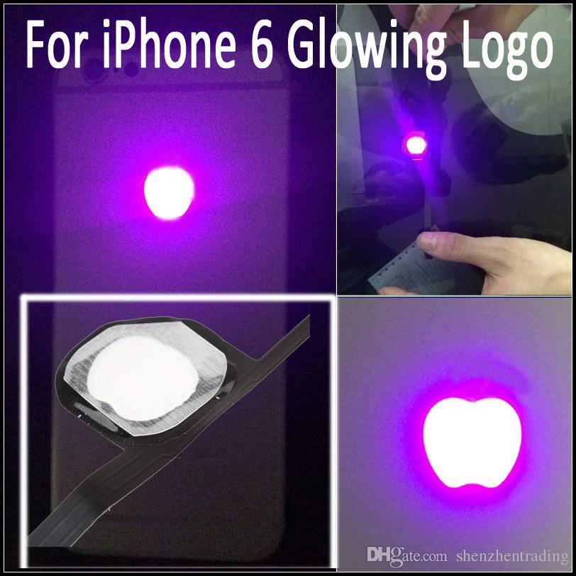 LED Intelligent Night Cool Light Glow Shine Logo For iPhone 6 Glowing Logo Mod Kit Replacement Free Shipping