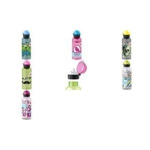 emsa TEENS Trinkflasche, 0,6 Liter, Motiv: Graffiti komplett spülmaschinengeeignet, Deckel zerlegbar, aus - 1 Stück (518129)