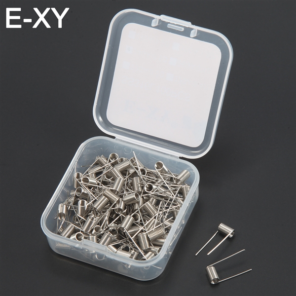 100 x E-XY 316L 24GA 0.5ohm Stainless Steel Pre-coiled Wire Coil for RTA RDA RBA Coil Building (100-Pack)