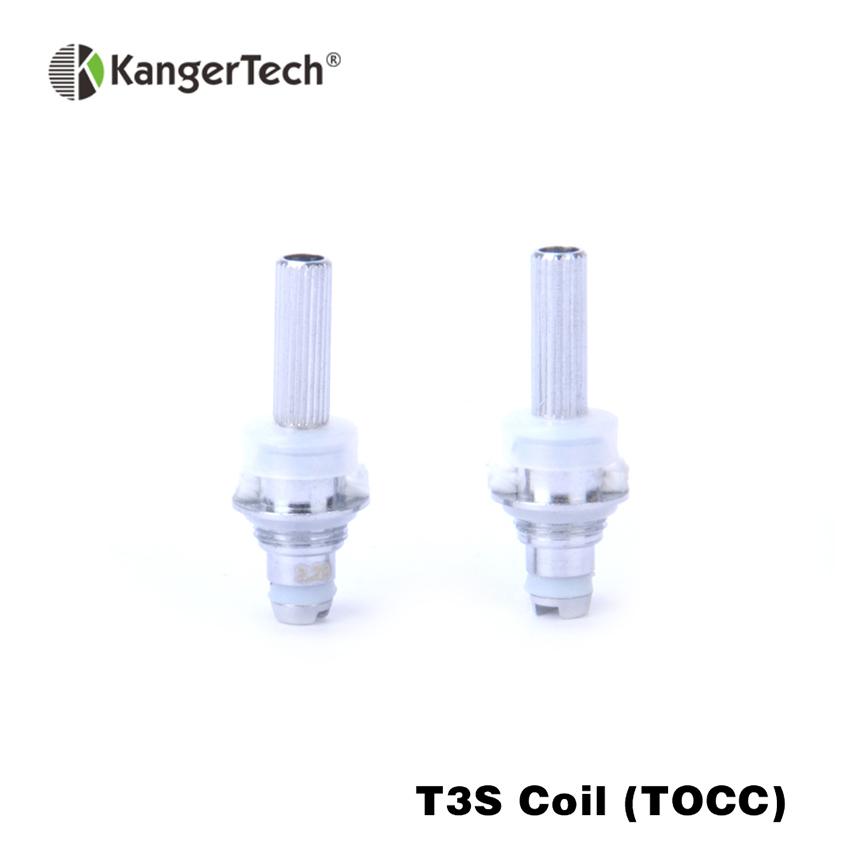 100pcs/lot! Original kangertech t3s coil Tocc 1.5 / 1.8 / 2.2 2.5ohm kanger t3s coil organic cotton for atomizer