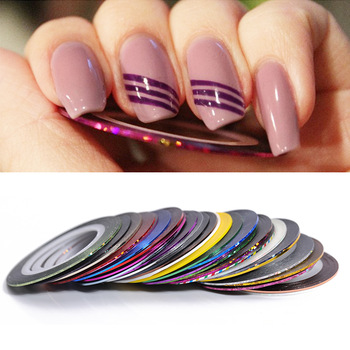 2mm Matte Glitter Nail Striping Tape Line Multi Color Nail Styling Tool Sticker Decal DIY Nail Art Decorations