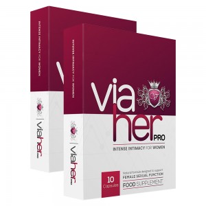 ViaHer Pro - Suplemento Natural Para El Soporte Del Deseo Sexual Femenino - 10 Capsulas - 2 Packs