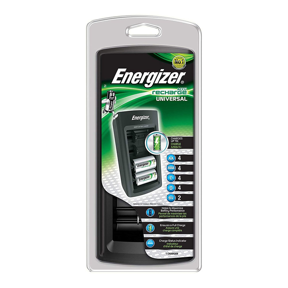 Energizer ACCU Universal 3 Hour Battery Charger for AA, AAA, C, D and 9V Sizes