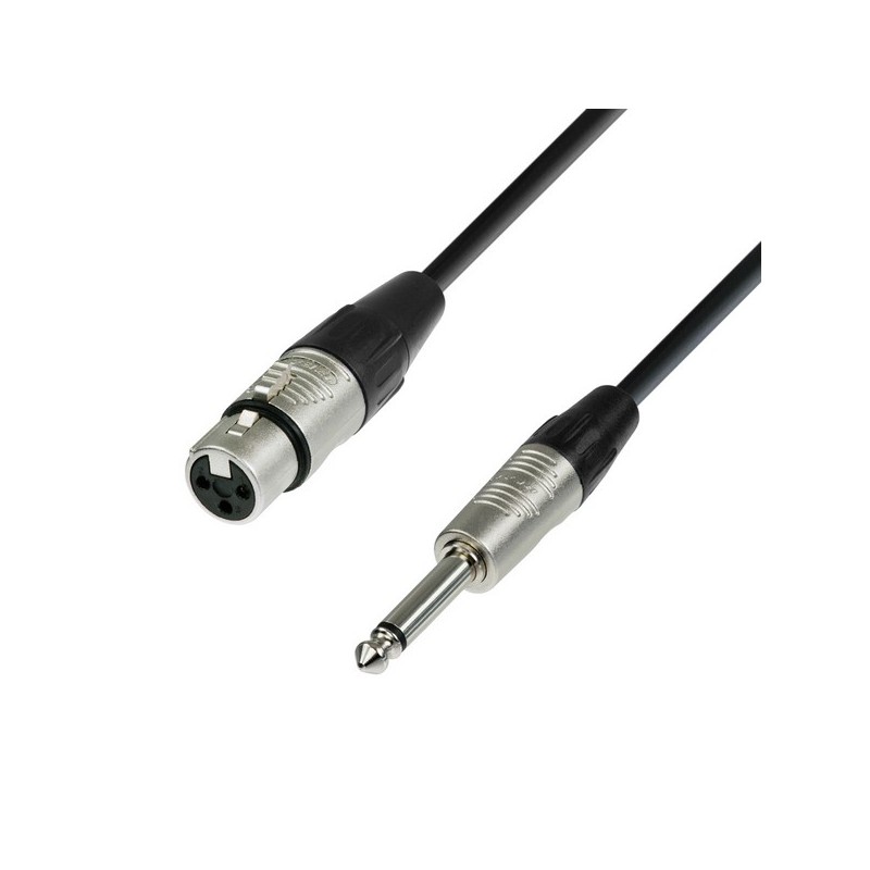Adam Hall Cables 4 Star Serie - Mikrofonkabel REAN XLR female auf 6,3 mm Klinke mono 1,5 m