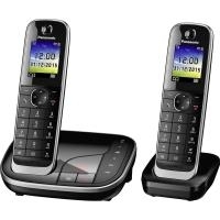 Panasonic KX TGJ322GB - Schnurlostelefon - Anrufbeantworter mit Rufnummernanzeige - DECT - Schwarz + zusätzliches Handset (KX-TGJ322GB)