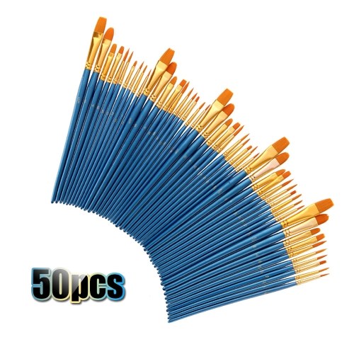 50 Stück Nylon-Haarpinsel-Set