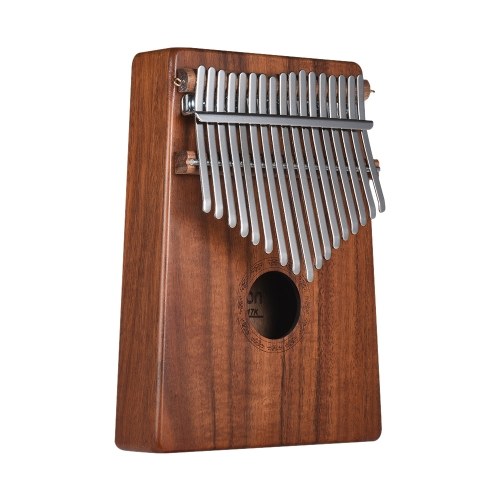 Ammoon 17-Key Pulgar Piano Kalimba Mbira Sanza Hawaiian Koa madera maciza con bolsa de transporte Libro de música Musical Pegatinas escala Tuning Hammer Musical Gift AKP-17K