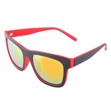 UV400 Green Red Frame Sunglasses