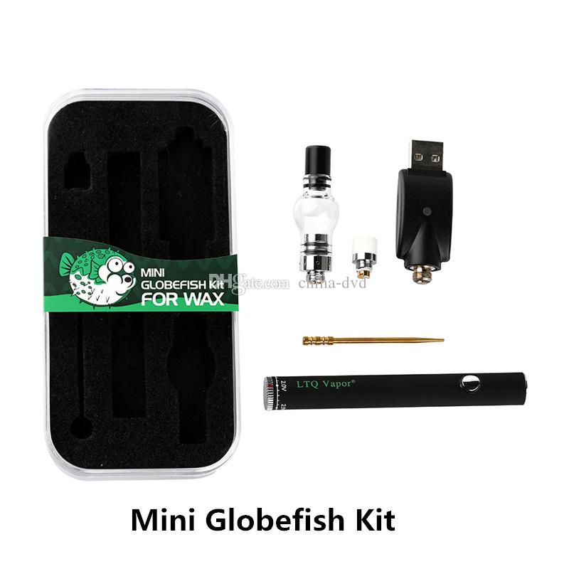 LTQ Vapor Mini Globefish Starter Kits WAX Vape Pen Built-in 380mAh Ceramic Coil 510 Thread for Wax Vaping Original