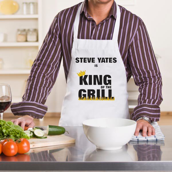 Personalised King of the Grill BBQ Apron
