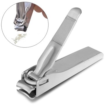 Y.F.M® Nail Catcher Clipper Fingernail Cutter Anti Splash Curved File Stainless Steel Manicure Tool