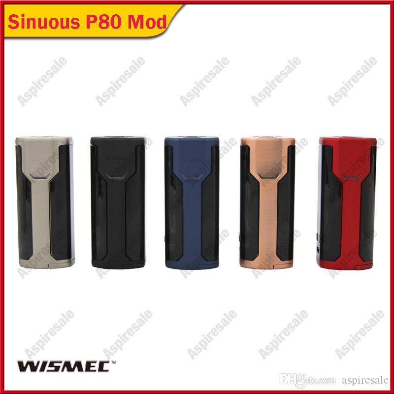 Wismec SINUOUS P80 Box Mod 80W Compact Single 18650 Battery Hidden Fire Button with 0.96-inch Screen for Elabo Mini 100% Original