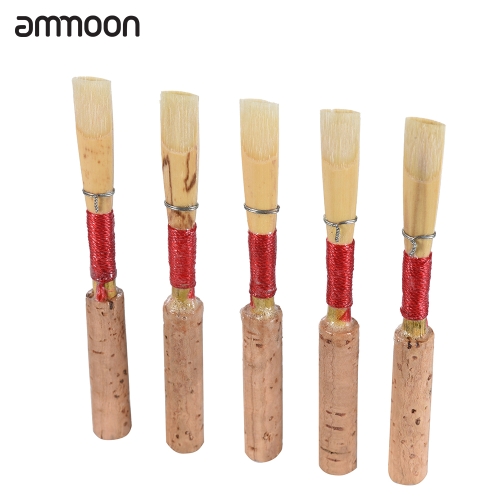 ammoon Oboe Reeds Blasinstrument Teil mit Kunststoffgehäuse, 5pcs / Pack