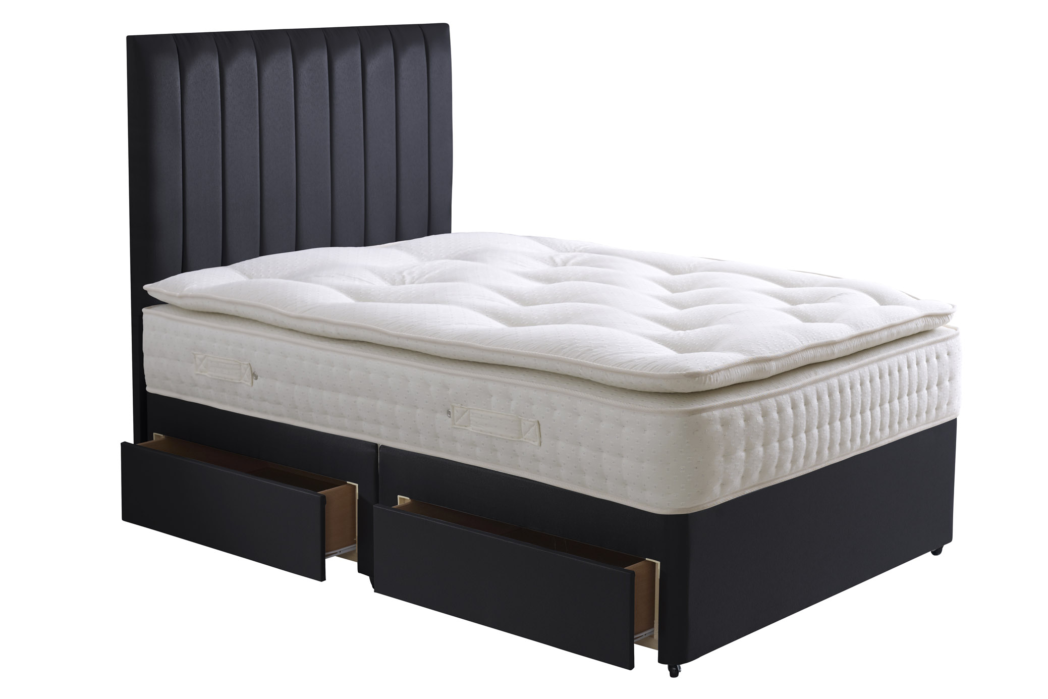 Joseph Dorchester 4000 Pocket Sprung Pillow Top Divan Bed-King Size-2+2 Drawers