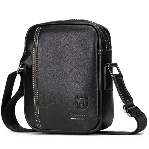 Men Vintage Leather Crossbody Bag Casual Messenger Satchel Bag for Commuting College School Business Travel