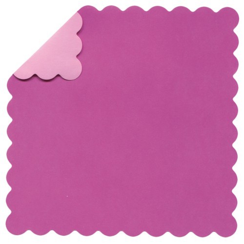 DuoColor Stanz-Faltpapiere, 13 x 13 cm, pink, Wellenrand, 60 Blatt