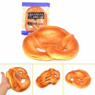 Kiibru Squishy Pretzel Bread 21*18*6cm Super Slow Rising Fun Gift With Original Packaging