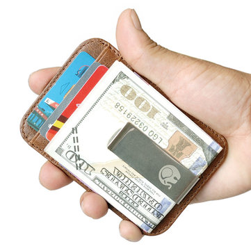 RFID Antimagnetic Genuine Leather Multi-slots Card Holder