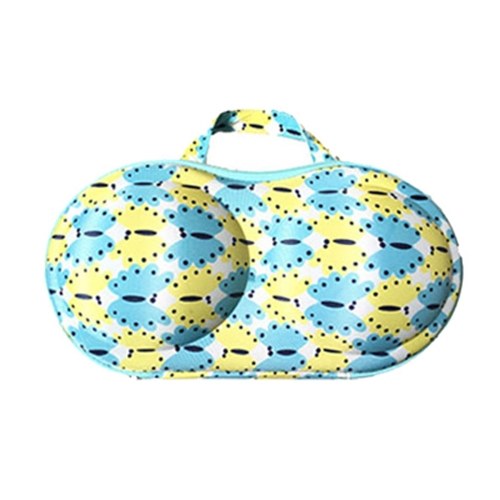 Colorful Pattern Underwear Storage Box Portable Bra Bag with Mesh and Handle for Travel Fitness