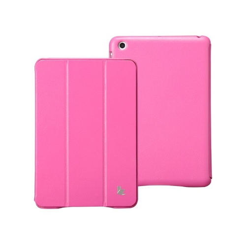 Cuero magnética inteligente cubrir protectora caso Stand para iPad mini despertador dormir ultrafina Rose