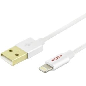 Ednet - Lightning cable - Lightning (M) bis USB (M) - 1,0m - Doppelisolierung - Silber (31061)