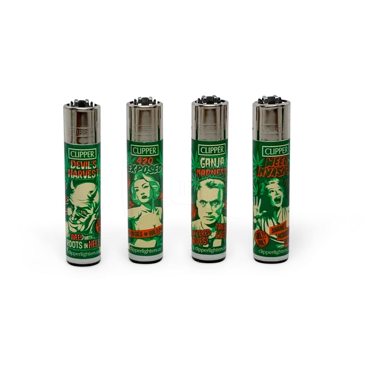 Clipper Green Madness Lighters