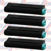 4 Ampertec Toner für Oki 01101202 Typ 9 schwarz