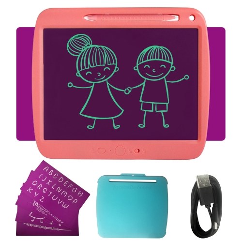 Wiederaufladbares LCD-Schreibtablett 9-Zoll-Handschrift-Zeichnungstablett mit Stylus-Sperrknopf für Kleinkinder zum Kopieren von Lernspielzeug für Jungen und Mädchen