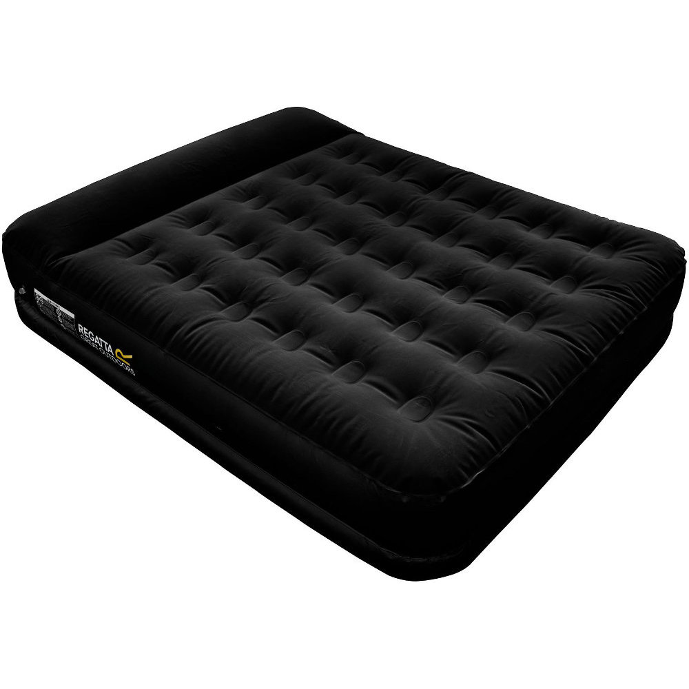 Regatta Raised Thick Double Flock Airbed with Electric Pump One Size