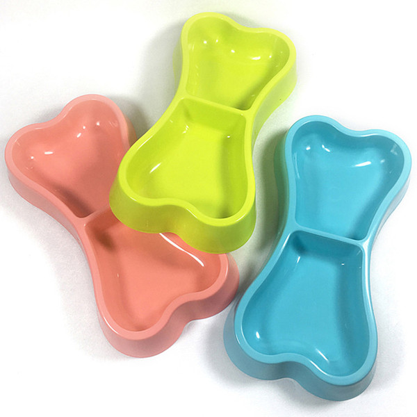 pet cat dog products candy shell plastic double bowl