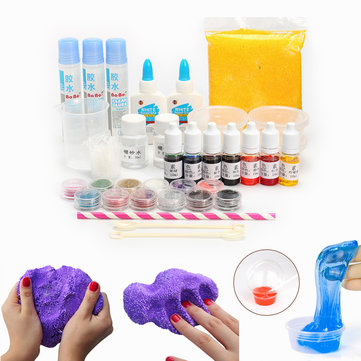 DIY Slime Kit Borax Gliter Powder Glue Play Game